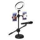 4 in 1 Mobile stand with light and Mic holder