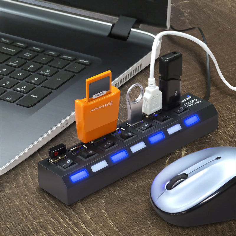 USB 2 0 Hub with 7 Ports