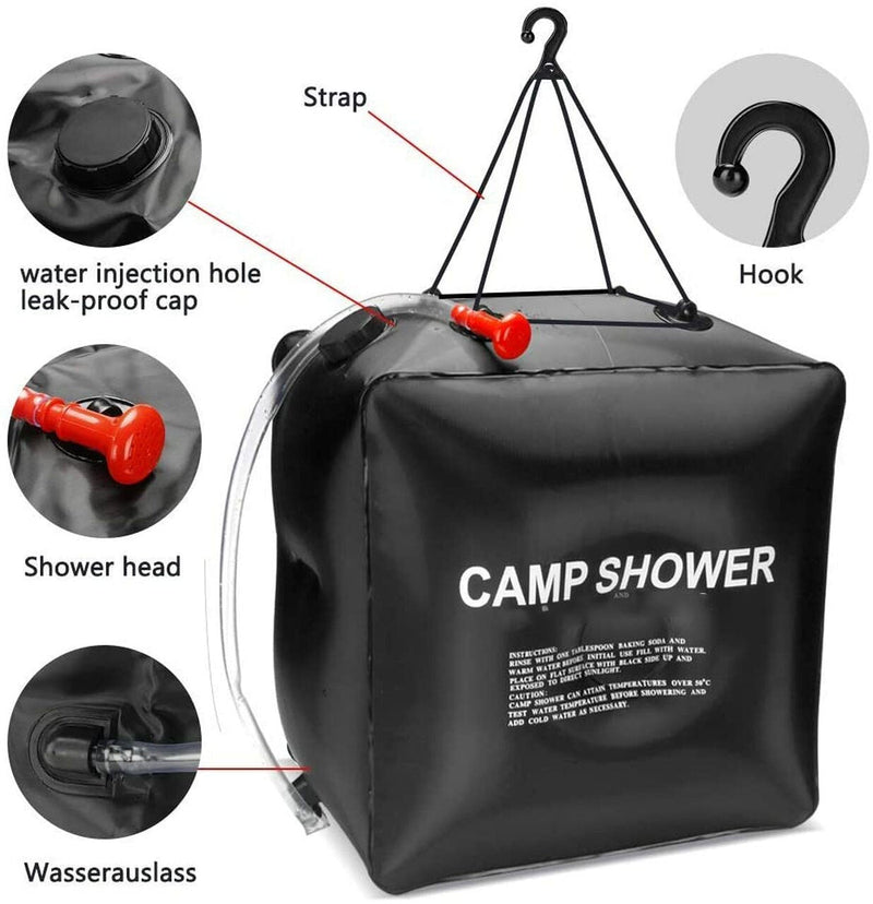 Portable Outdoor Shower Bag 40L